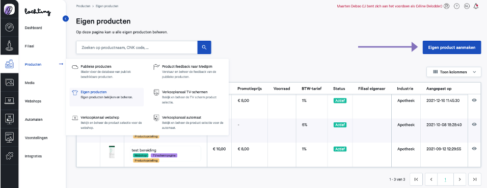 Producten - Eigen producten